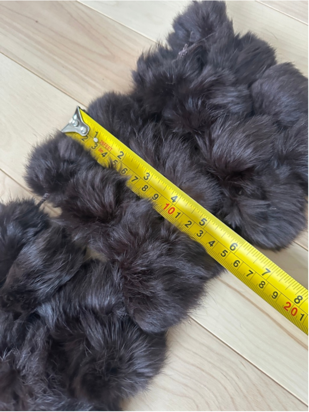 Vintage Brown Fur Scarf Stole Collar Wrap Plush Statement Winter - Picture 5 of 5